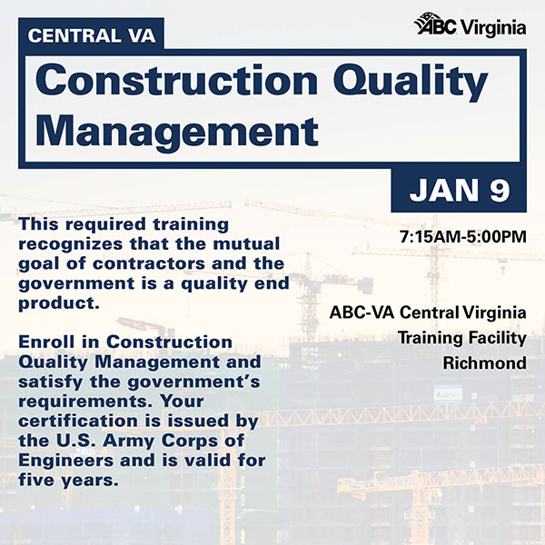 CV Construction Quality Management Jan 9 WEB