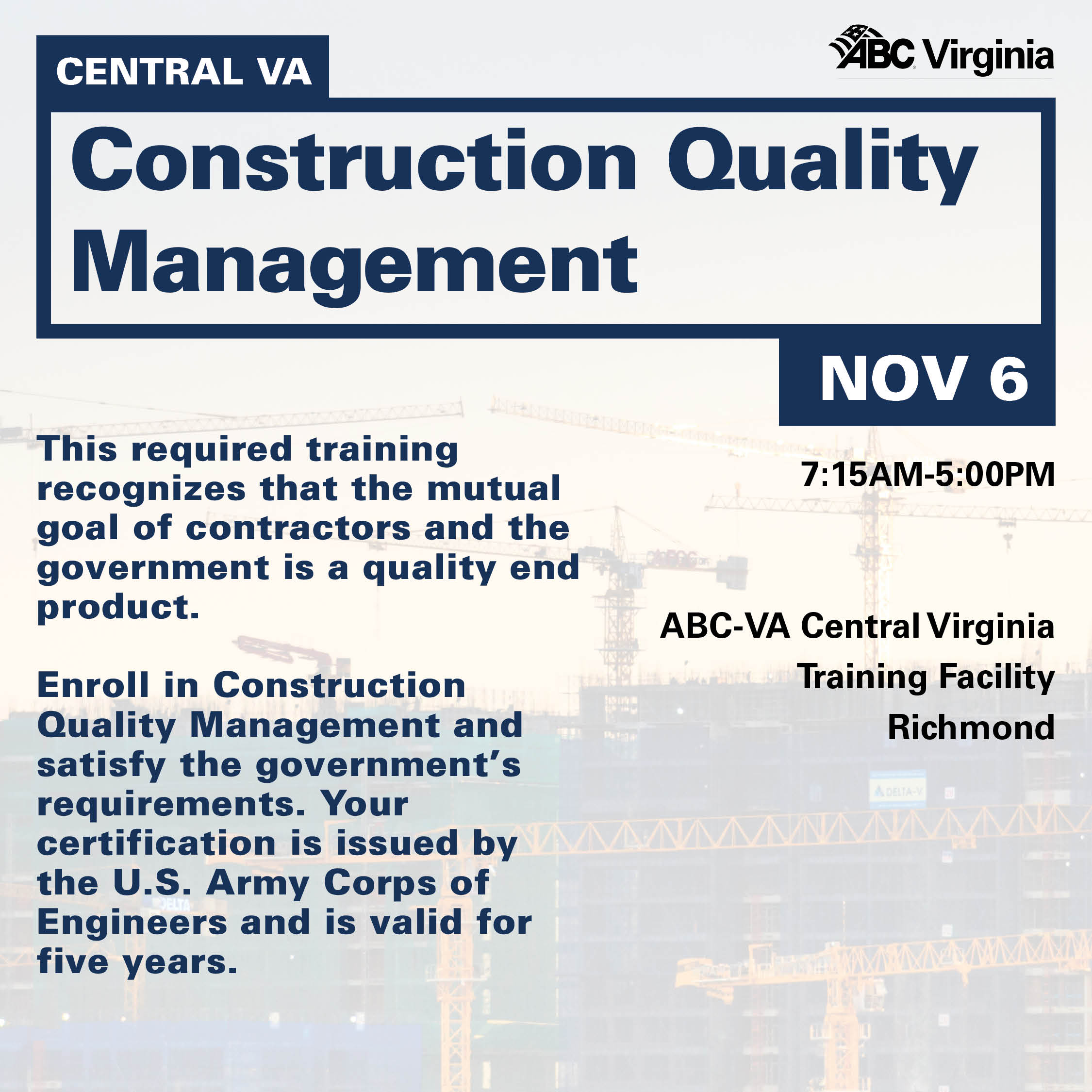 CV Construction Quality Management Nov 6 WEB