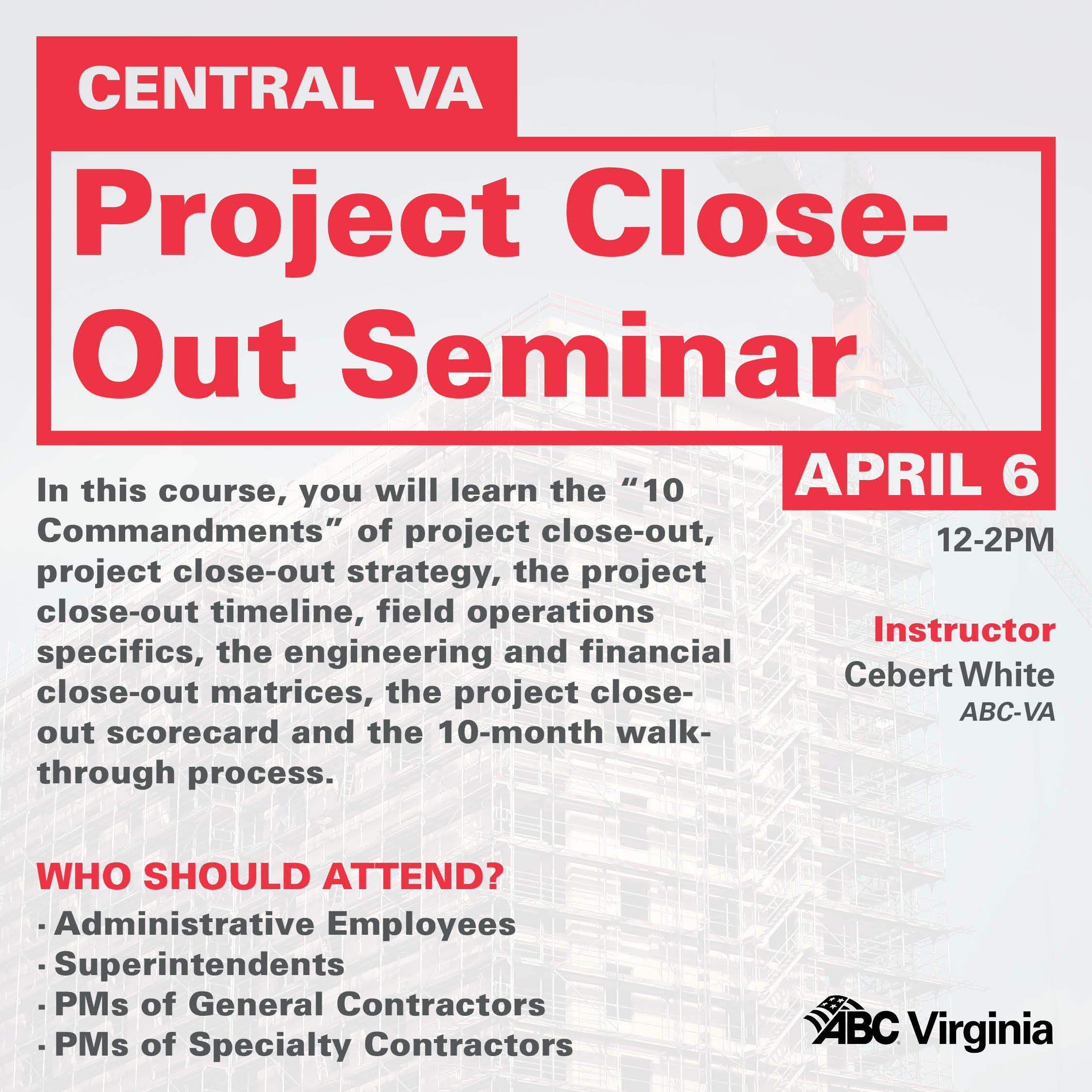 CV Project Close Out April 6 WEB