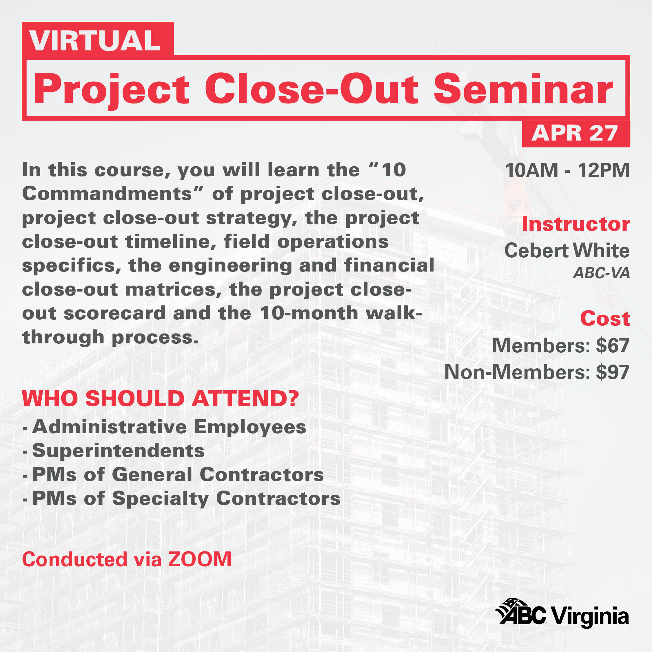 Virtual Project Close Out April 27 WEB