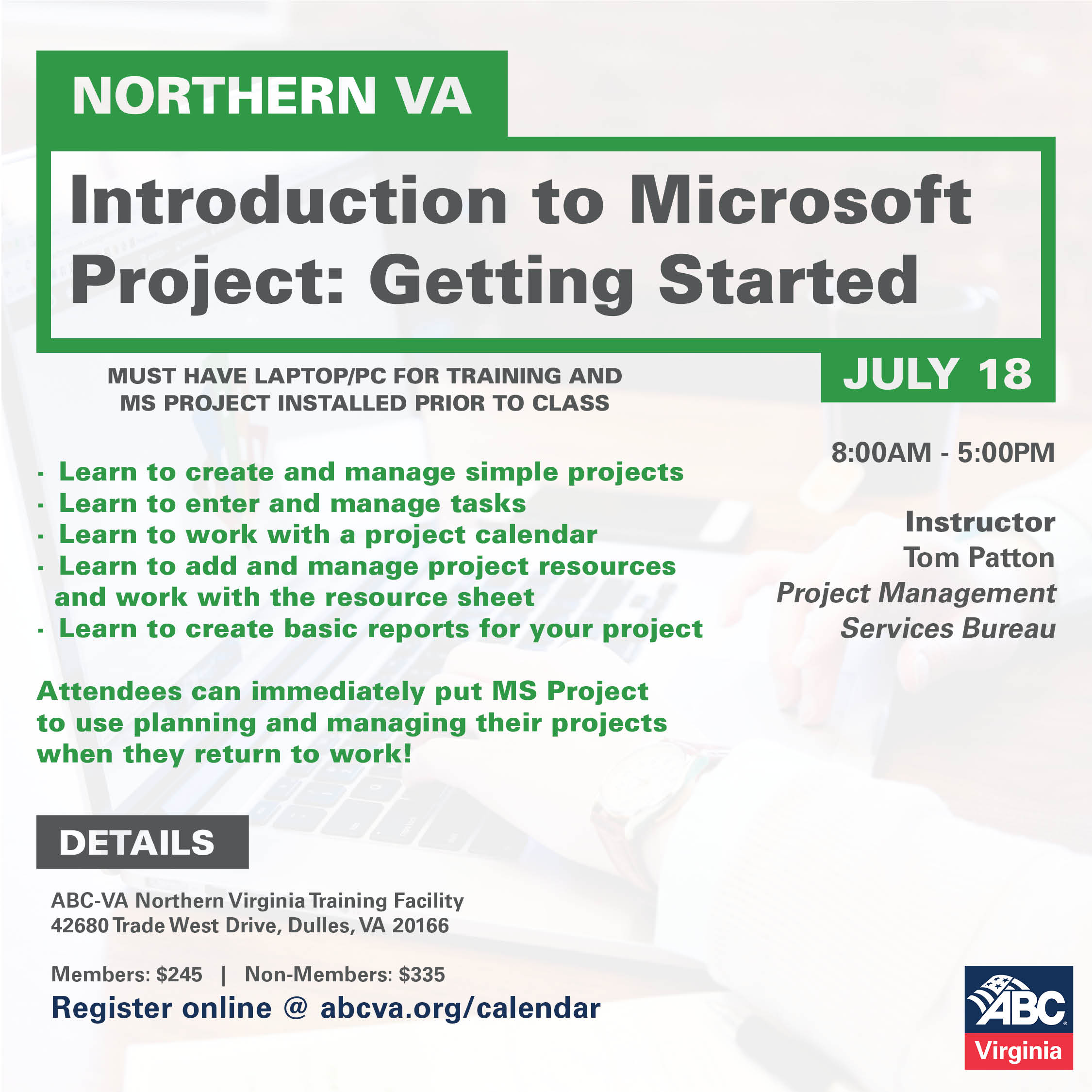 NV Intro To MS Project July 18 WEB