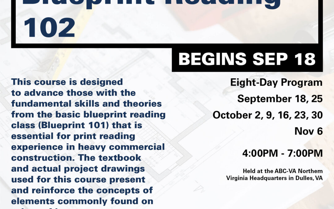 Blueprint Reading 102 9/18 NV