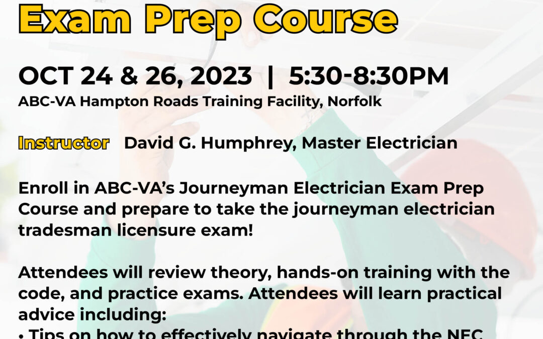 Journeyman Electrician Exam Prep Course 10/24 HR