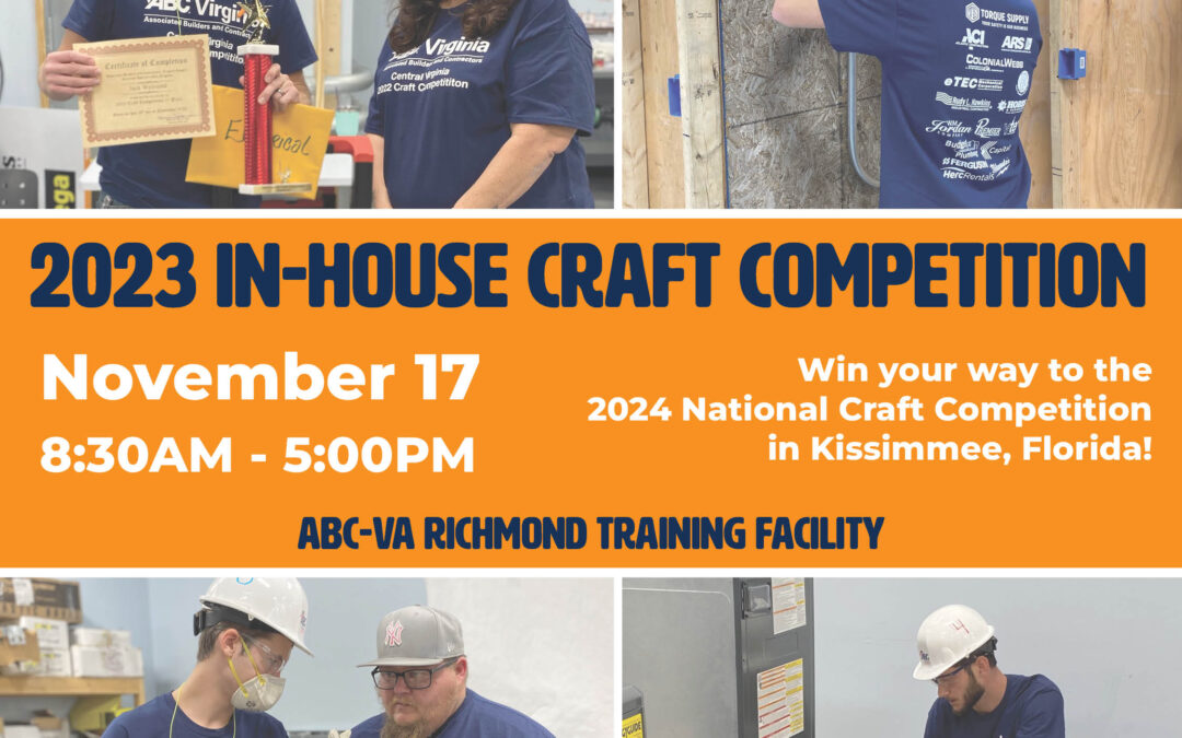 Central VA’s 3rd Annual In-House Craft Competition 11/17 CV