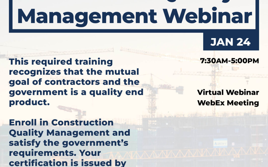 Construction Quality Management 1/24 NV