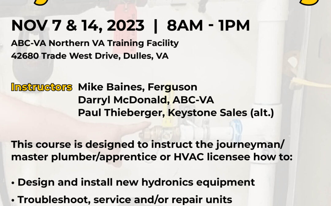 Hydronics Training 11/7 NV