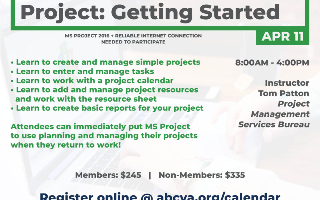 Intro to Microsoft Project: Getting Started 4/11 NV