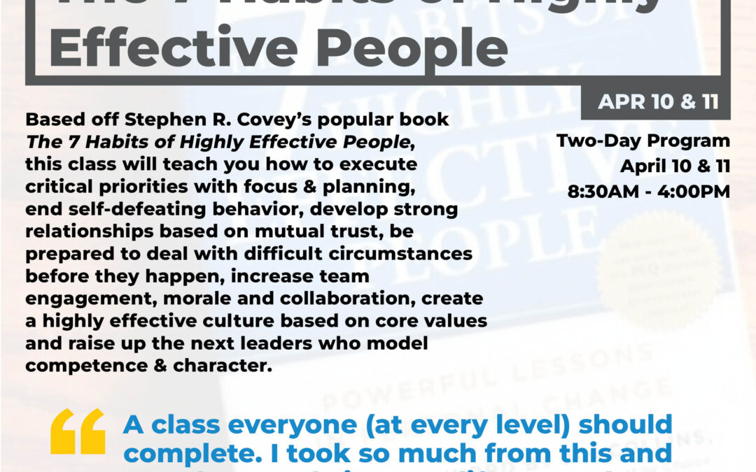 The 7 Habits of Highly Effective People Workshop 4/10 NV