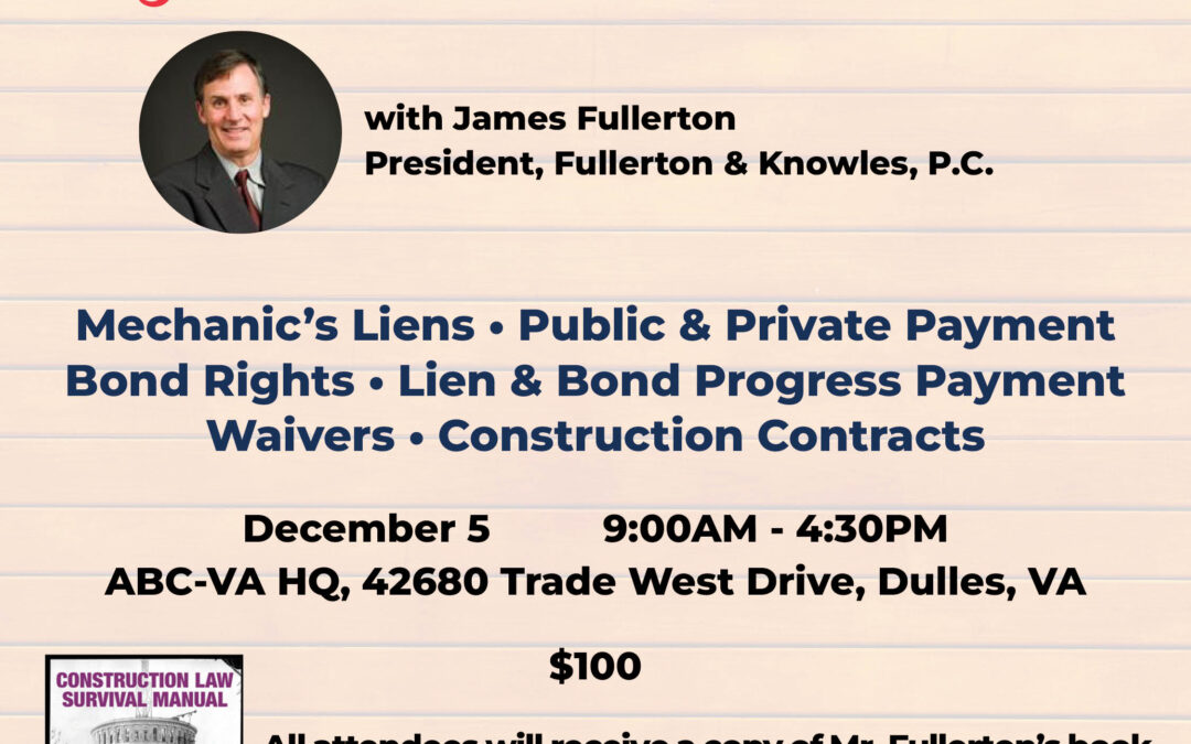 Construction Law Survival Seminar 12/5 NV